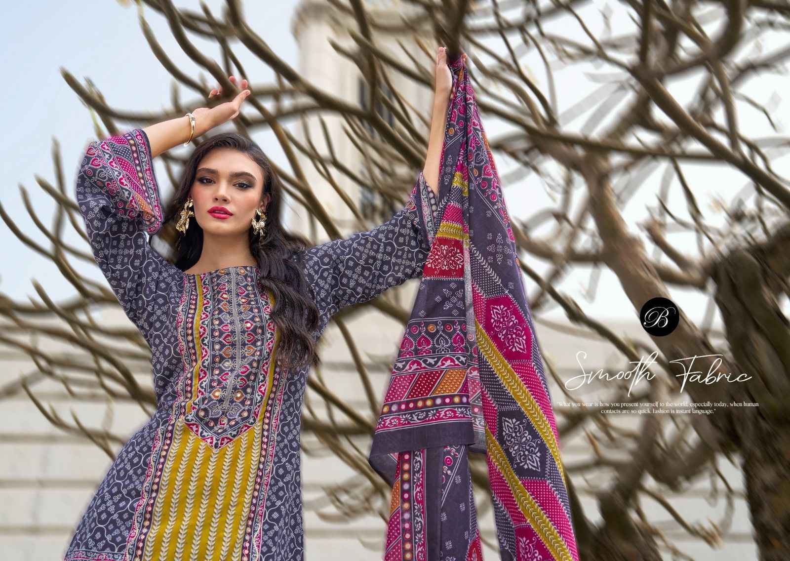 Belliza Shaheen Vol 4 Viscouse Reyon Dress Material 8 pcs Catalogue