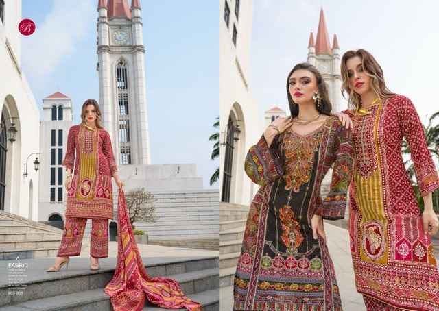 Belliza Shaheen Vol 4 Viscouse Reyon Dress Material 8 pcs Catalogue