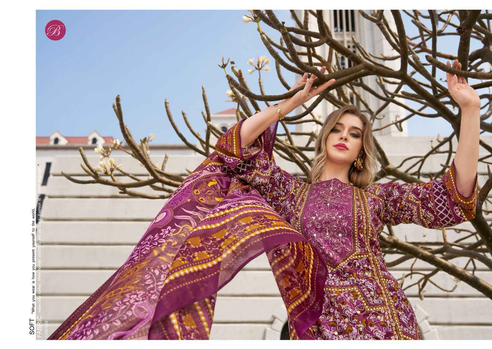 Belliza Shaheen Vol 4 Viscouse Reyon Dress Material 8 pcs Catalogue