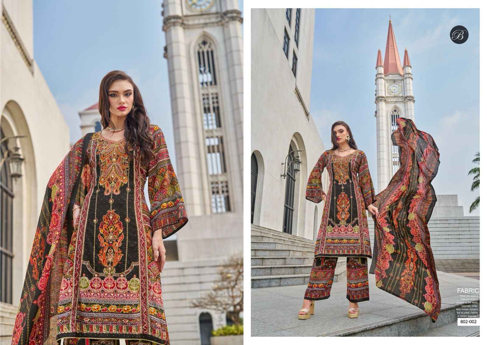 Belliza Shaheen Vol 4 Viscouse Reyon Dress Material 8 pcs Catalogue
