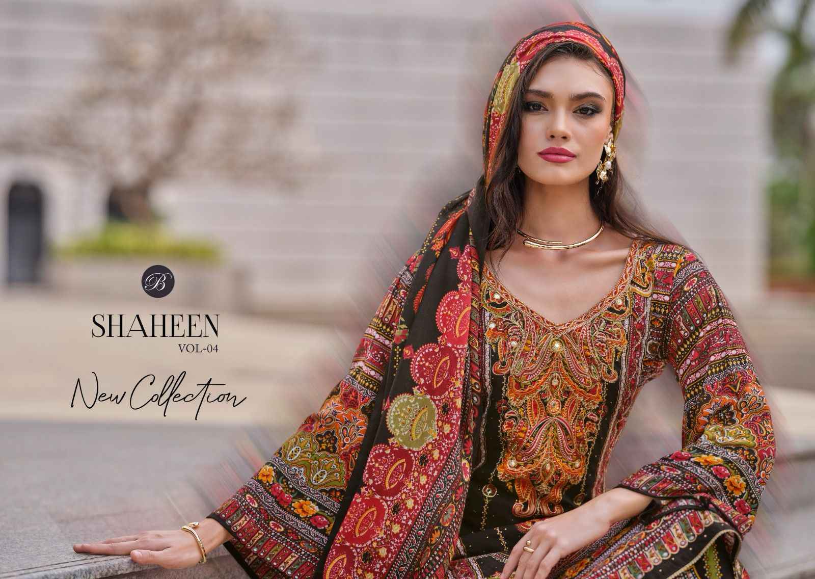Belliza Shaheen Vol 4 Viscouse Reyon Dress Material 8 pcs Catalogue