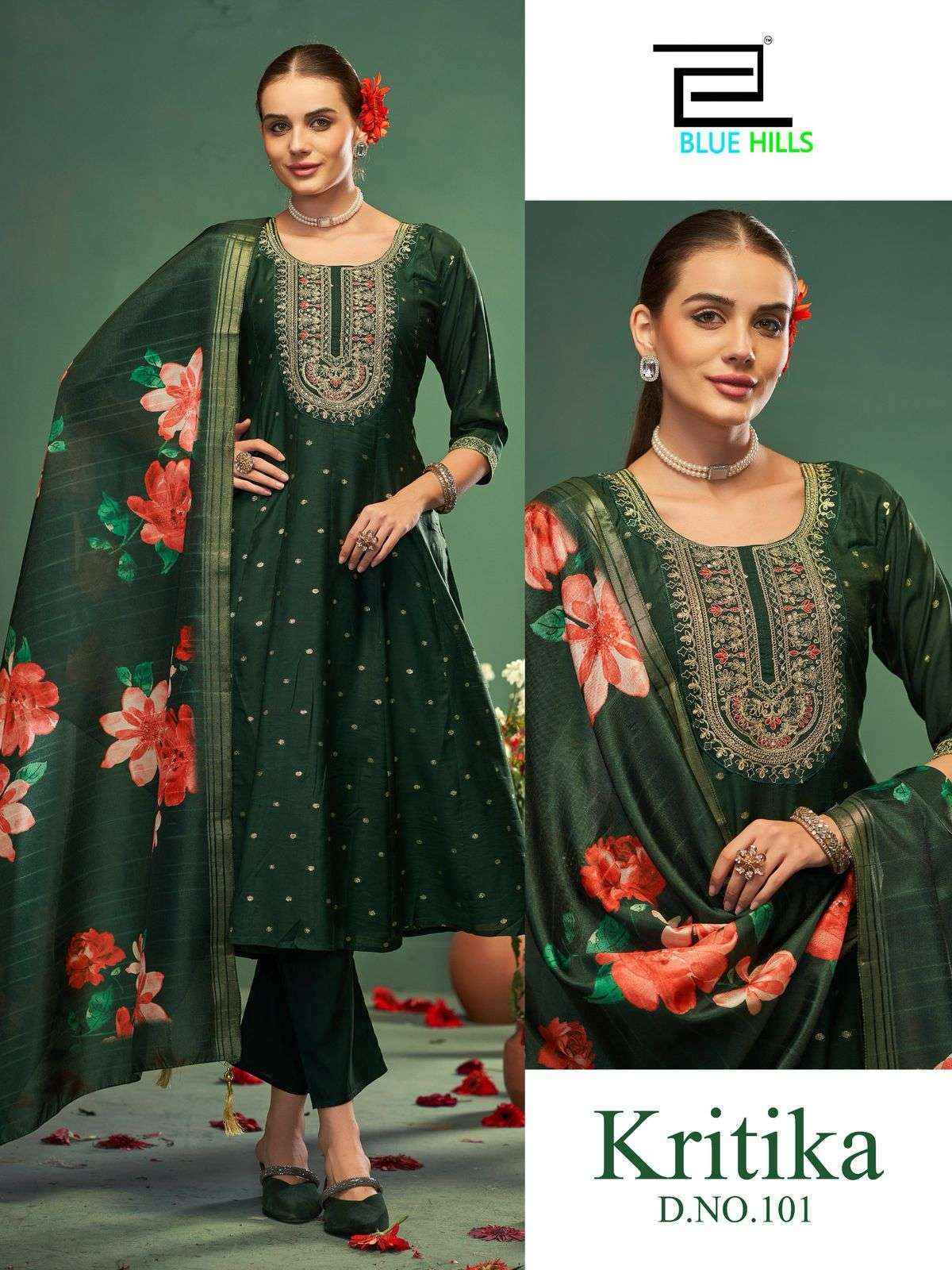 Blue Hills Kritika Chanderi Readymade Suit (4 pcs Catalogue)