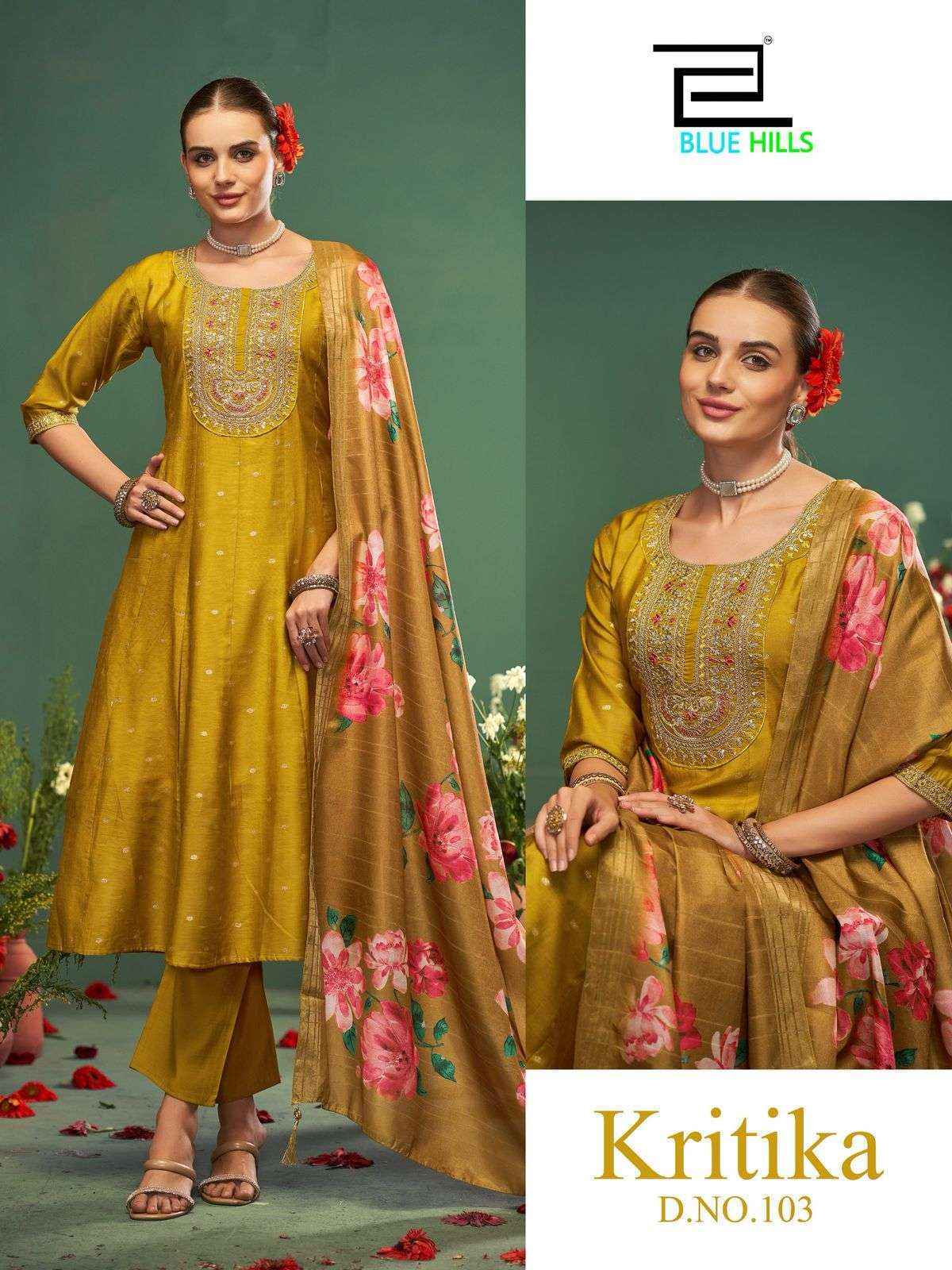 Blue Hills Kritika Chanderi Readymade Suit (4 pcs Catalogue)