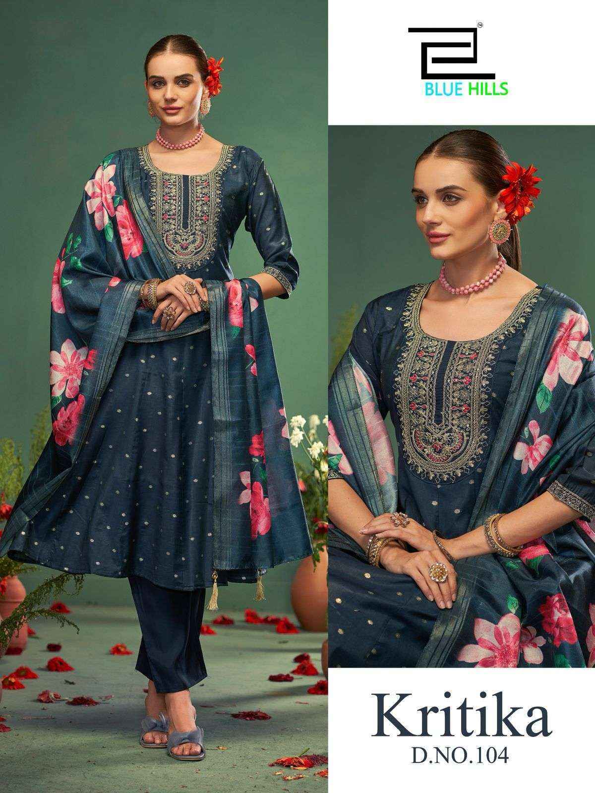 Blue Hills Kritika Chanderi Readymade Suit (4 pcs Catalogue)