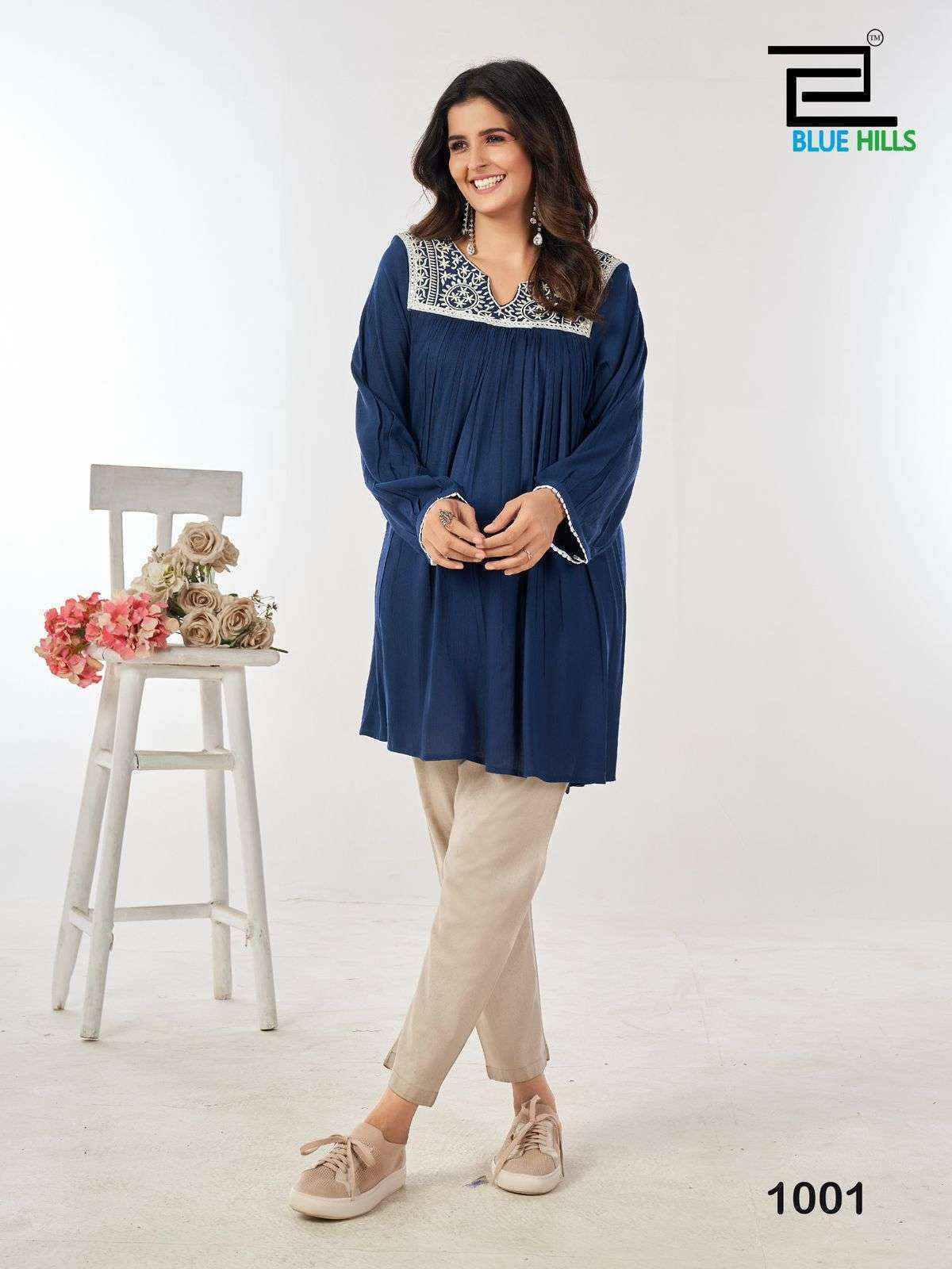 Blue Hills Tunic Nx Rayon Weastern Top (4 pcs Catalogue)