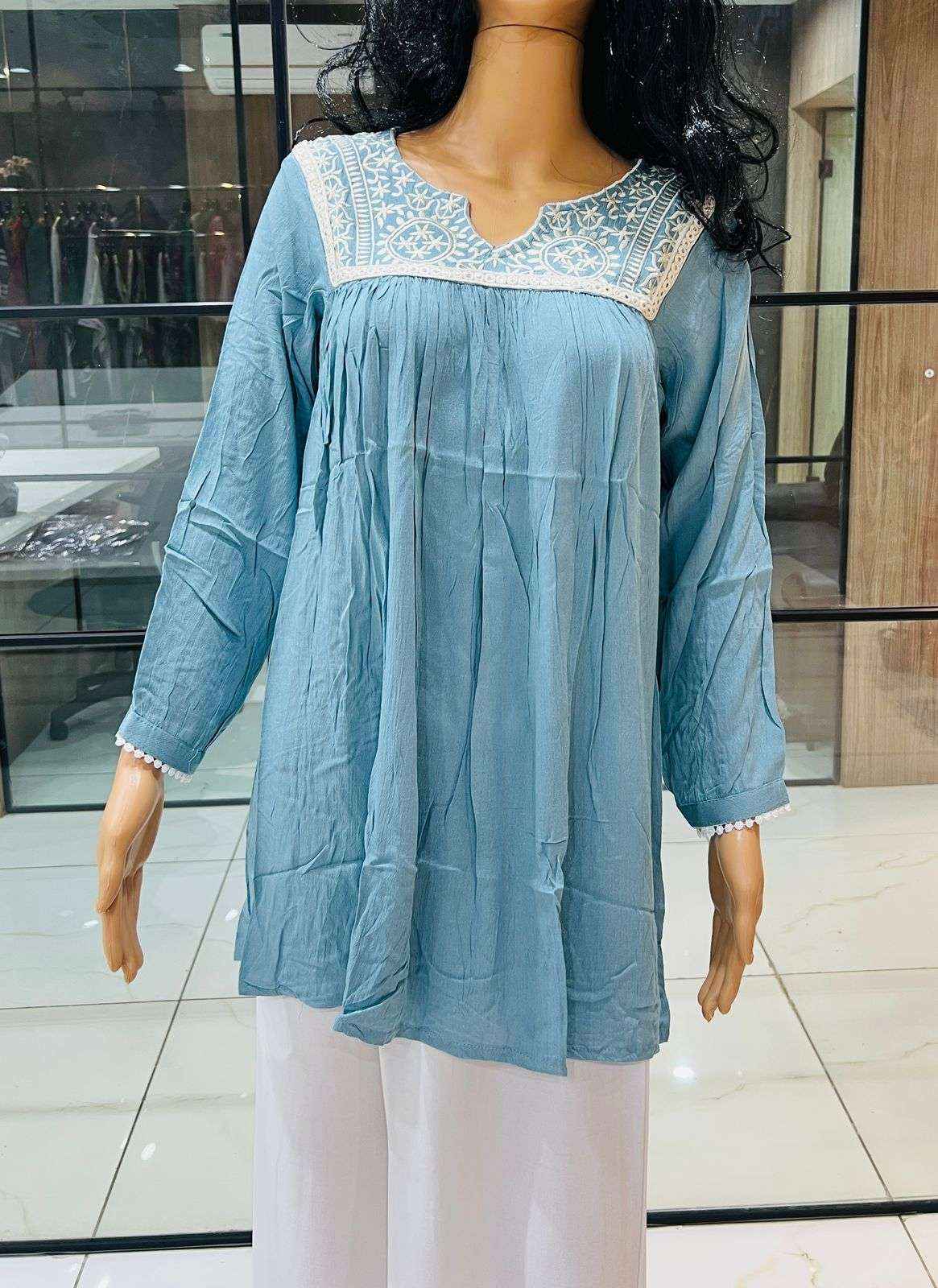 Blue Hills Tunic Nx Rayon Weastern Top (4 pcs Catalogue)