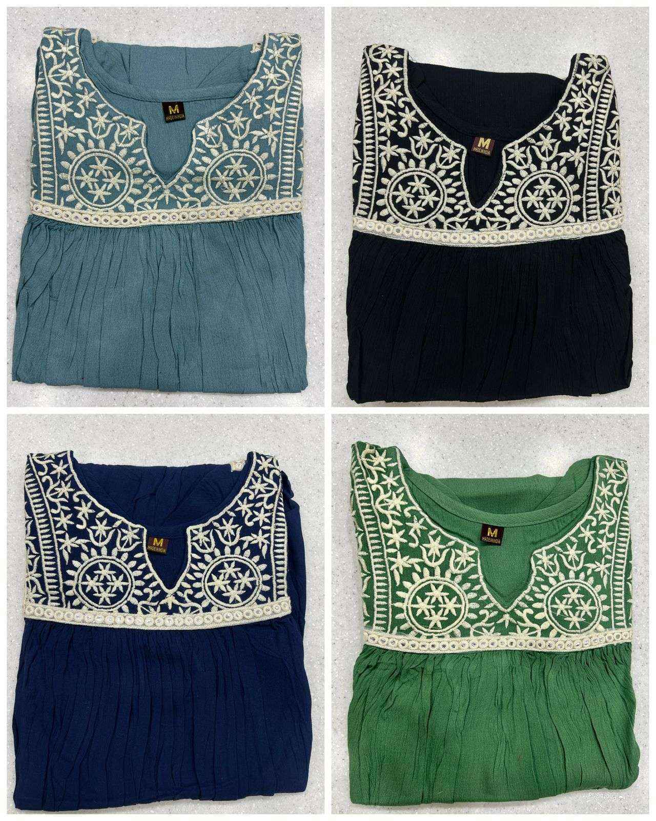 Blue Hills Tunic Nx Rayon Weastern Top (4 pcs Catalogue)