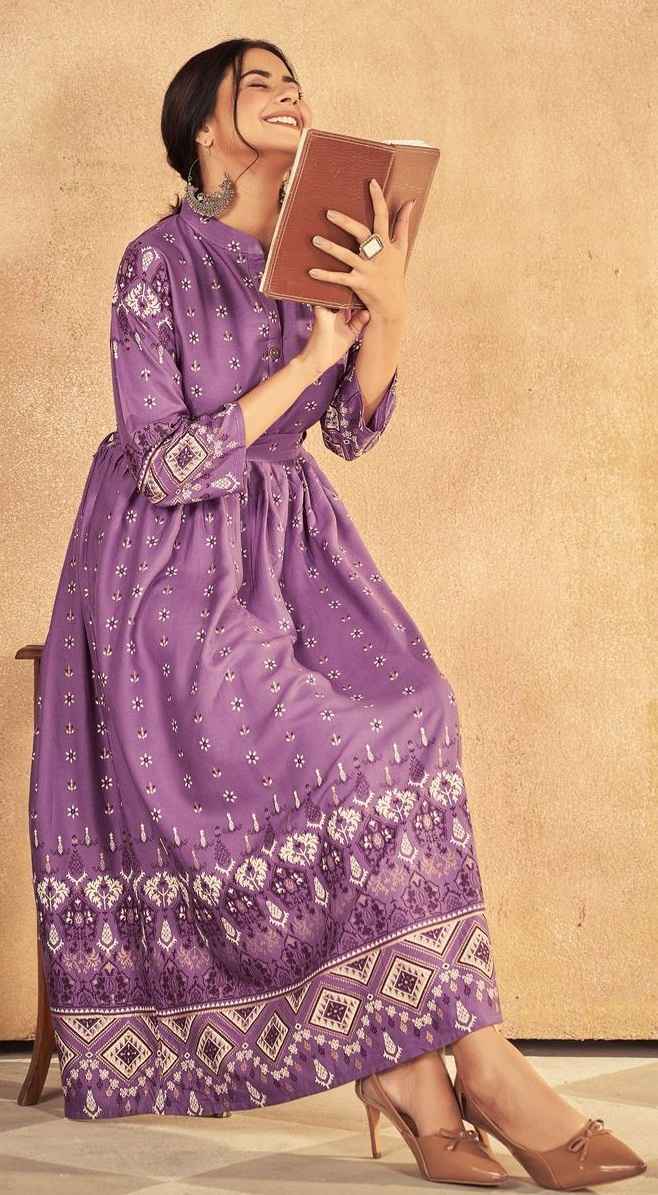 Blue Hills Walkway Trendz Rayon Kurti (8 pcs Catalogue)