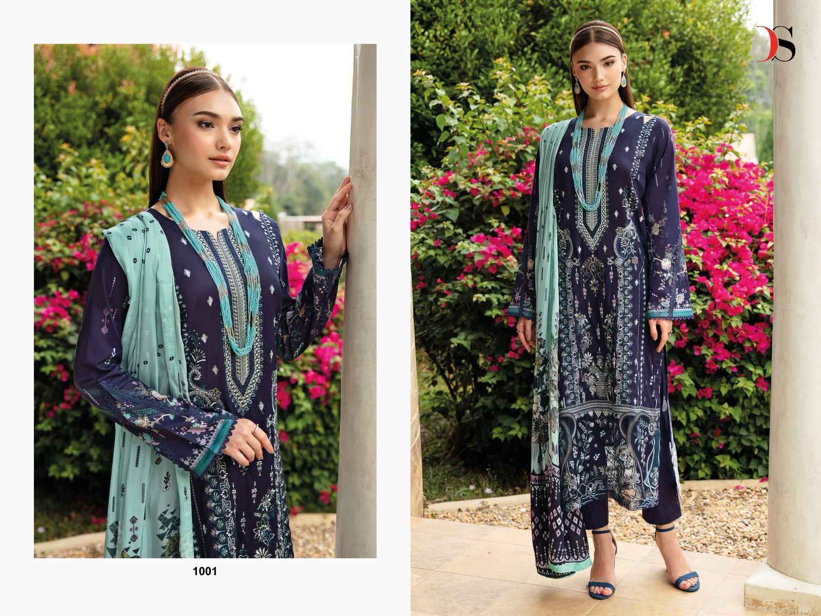 Deepsy Cheveron Vol 14 Cotton Dress Material 8 pcs Catalogue
