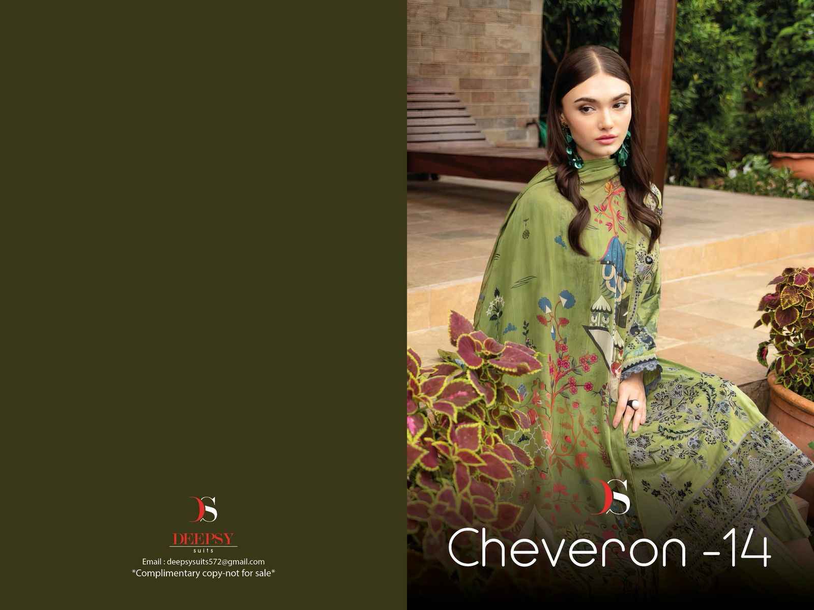 Deepsy Cheveron Vol 14 Cotton Dress Material 8 pcs Catalogue