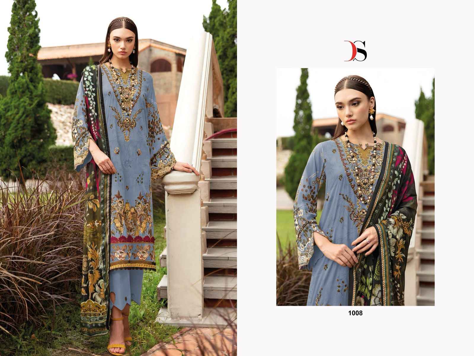 Deepsy Cheveron Vol 14 Cotton Dress Material 8 pcs Catalogue