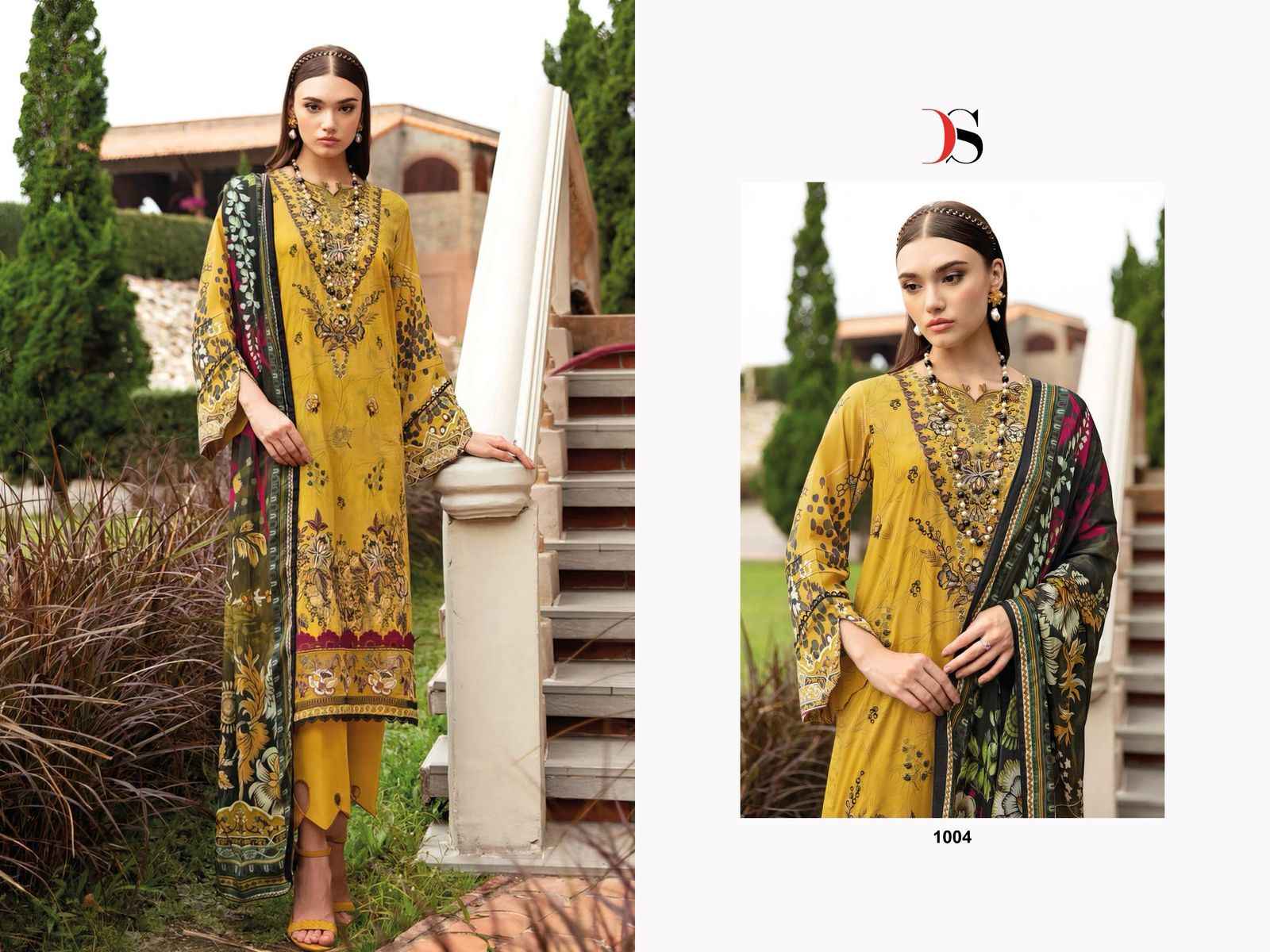 Deepsy Cheveron Vol 14 Cotton Dress Material 8 pcs Catalogue