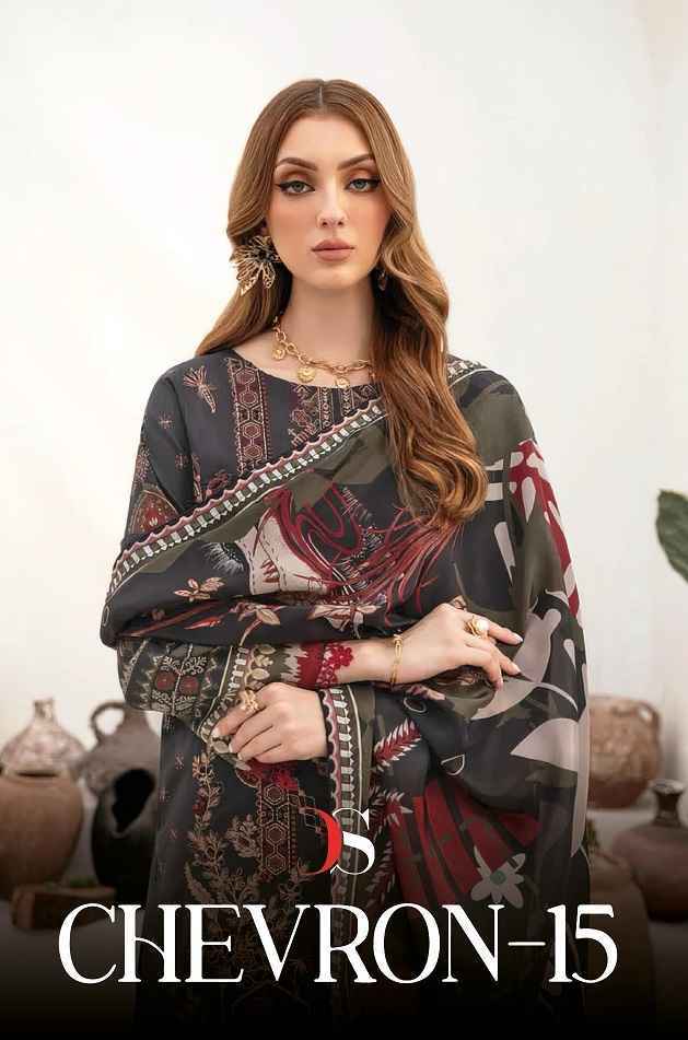 Deepsy Cheveron Vol-15 Cotton Dress Material (6 pcs Catalogue)