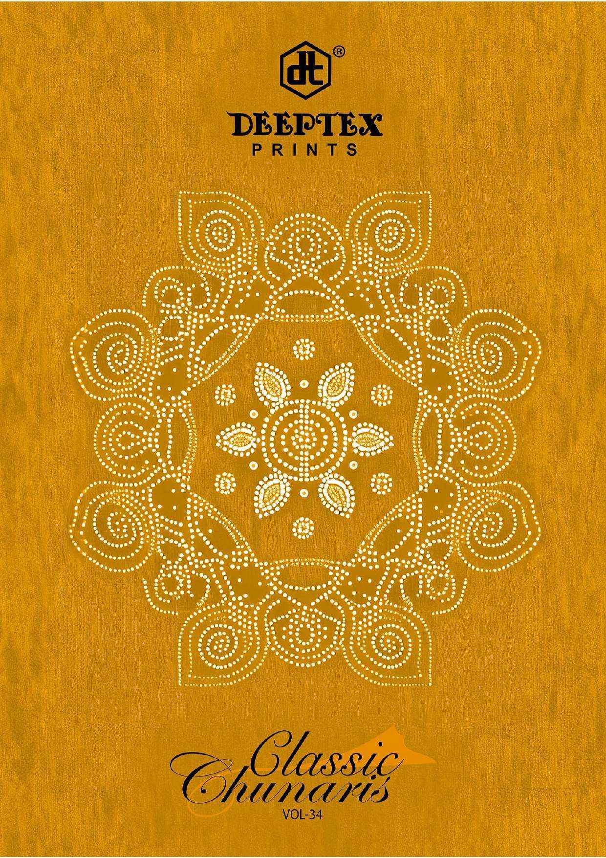 Deeptex Classic Chunaris Vol 34 Bandhni Cotton Dress Material 10 pcs Catalogue