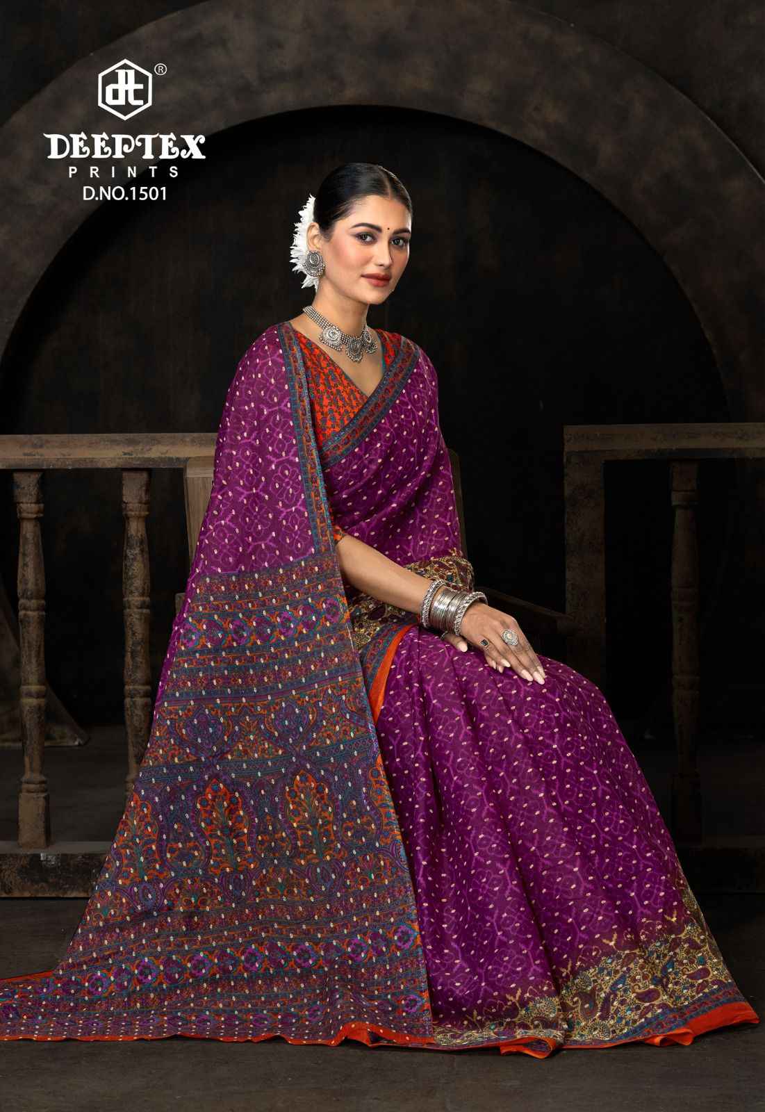 Deeptex Prime Time Vol 15 Cotton Saree 10 pcs Catalogue