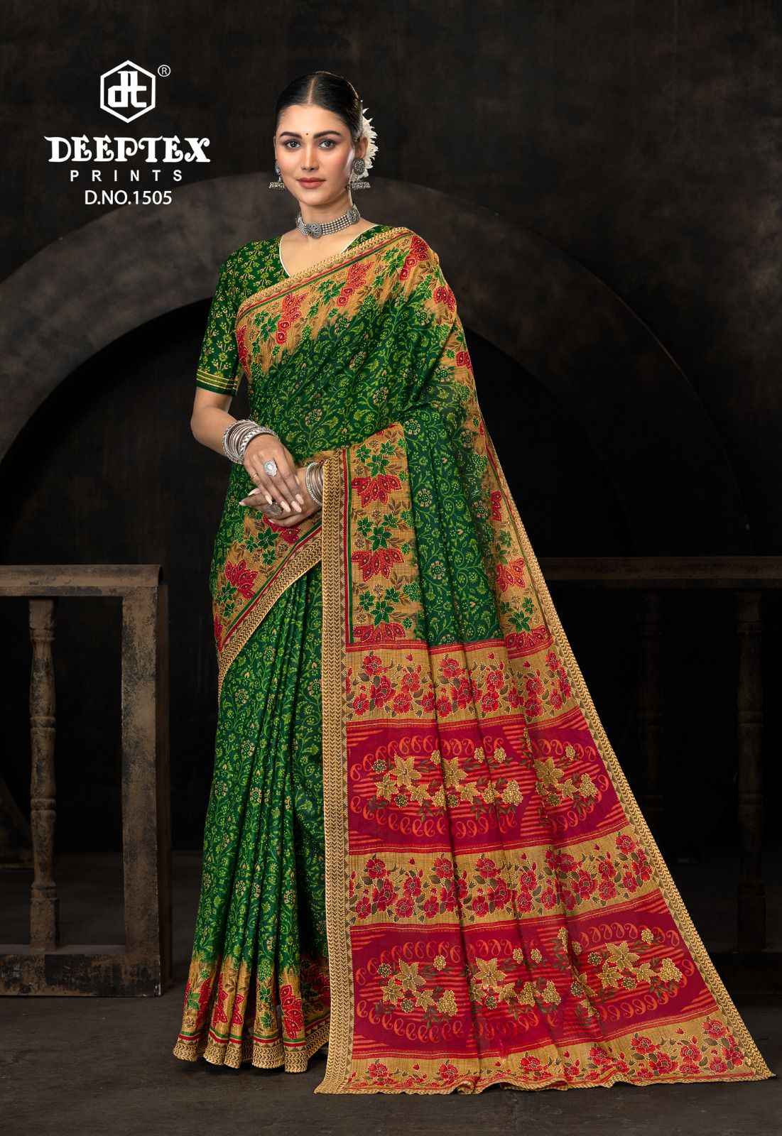 Deeptex Prime Time Vol 15 Cotton Saree 10 pcs Catalogue