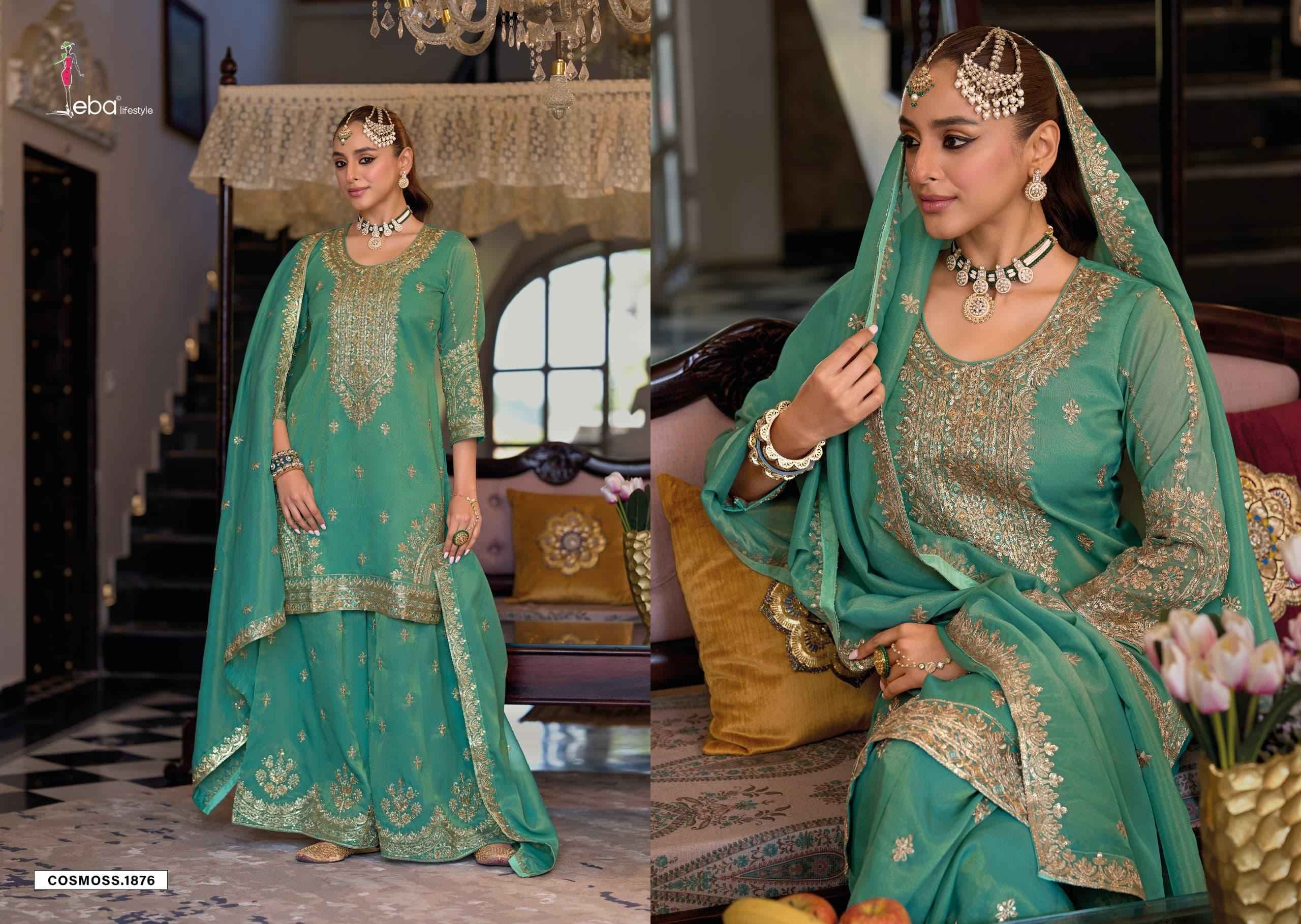 Eba Lifestyle Cosmoss Readymade Simar Dress 3 pcs Catalogue