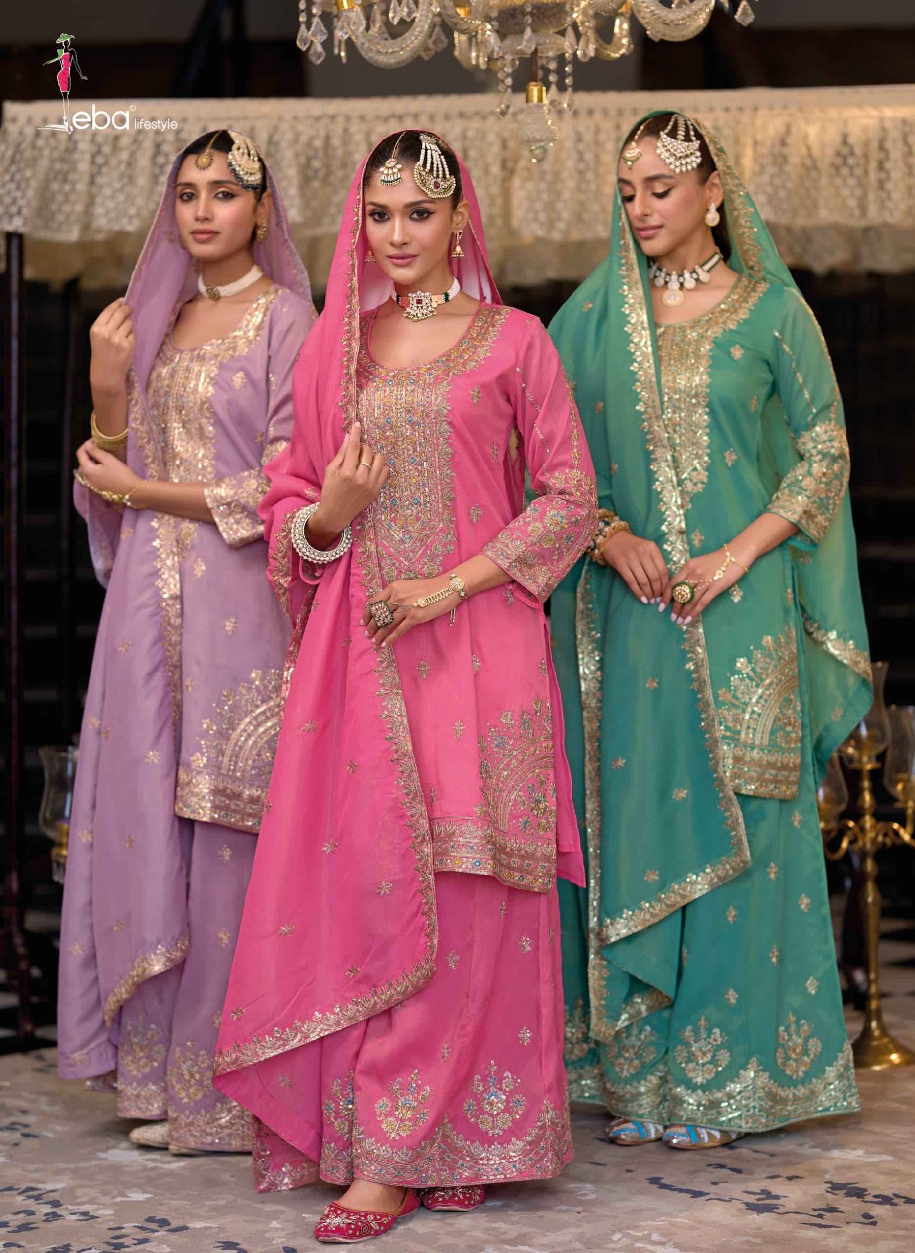 Eba Lifestyle Cosmoss Readymade Simar Dress 3 pcs Catalogue