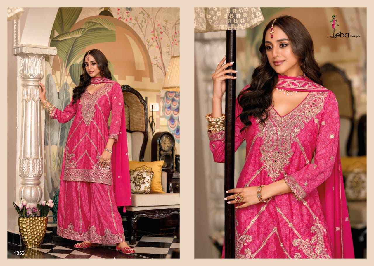 Eba Lifestyle Sangam Chinon Readymade Dress (3 pcs Catalogue)