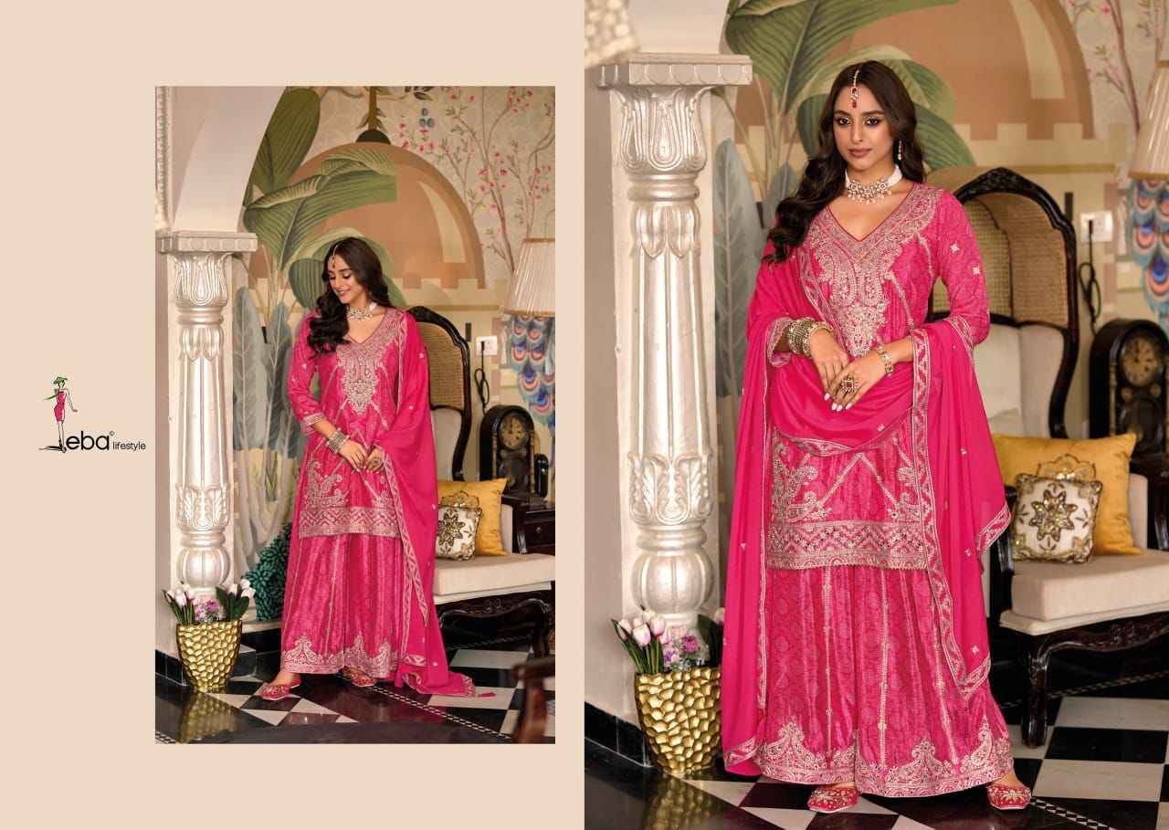 Eba Lifestyle Sangam Chinon Readymade Dress (3 pcs Catalogue)