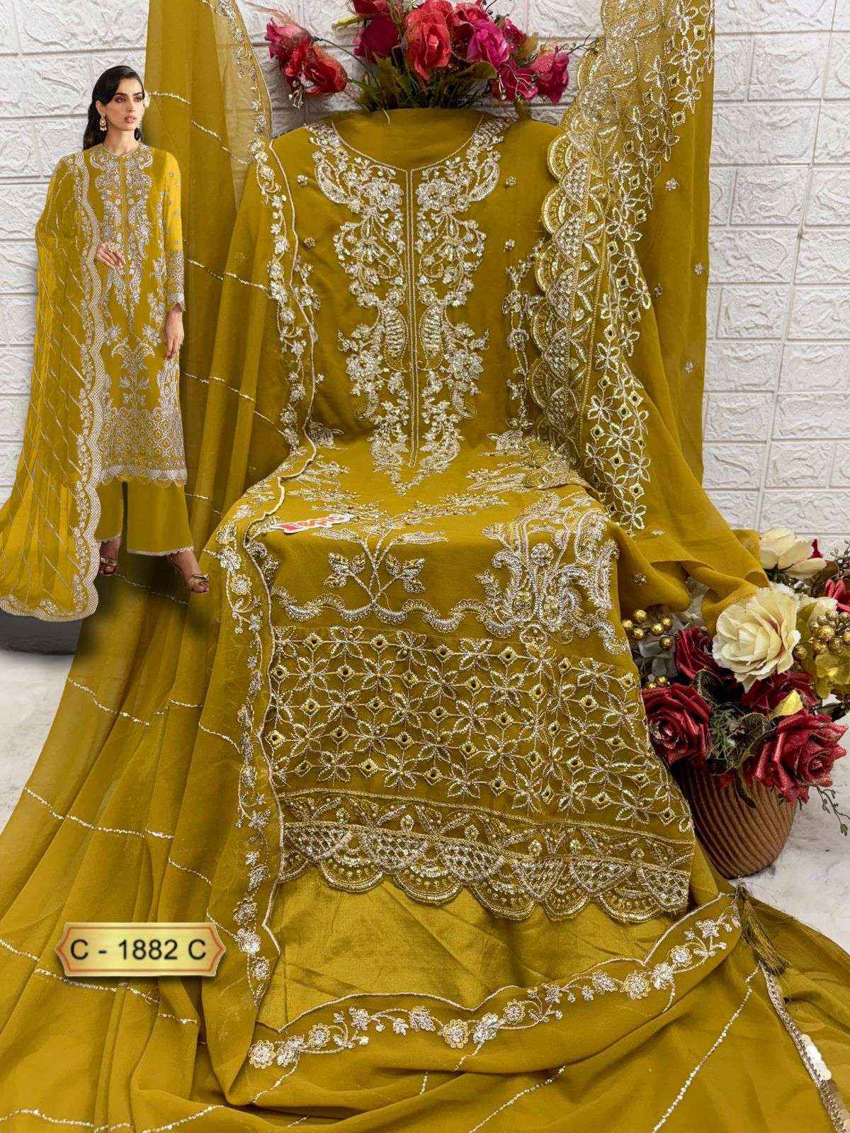 Fepic Rosemeen C-1882 Georgette Dress Material (3 pcs Catalogue)