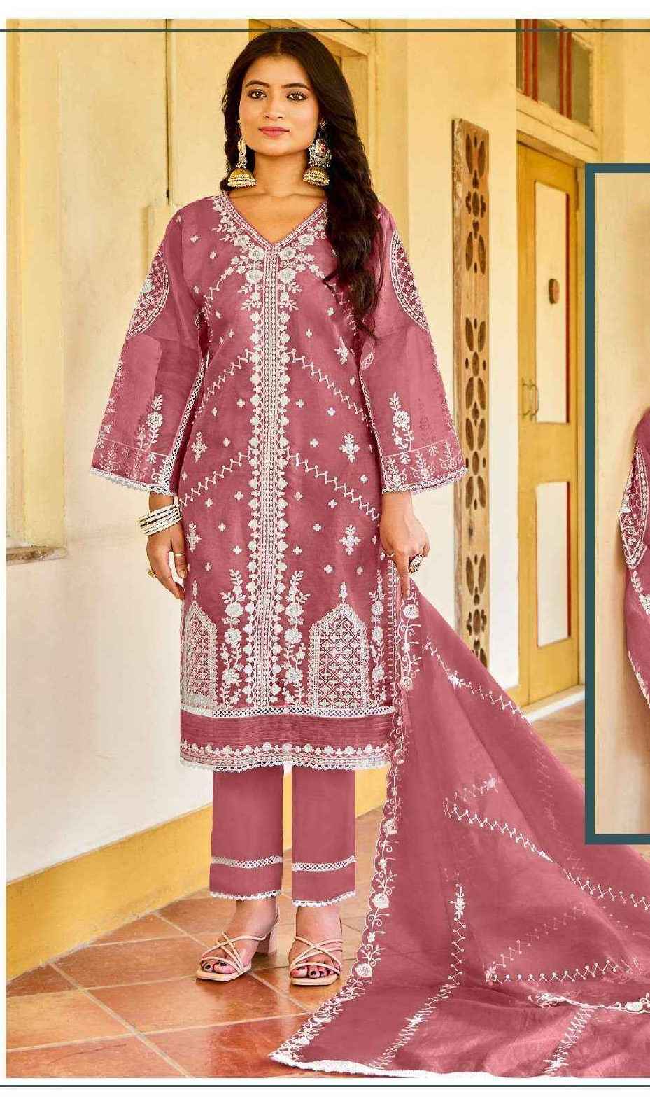 Fepic Sanober Sr 3313 Organza Dress Material (4 pcs Catalogue)