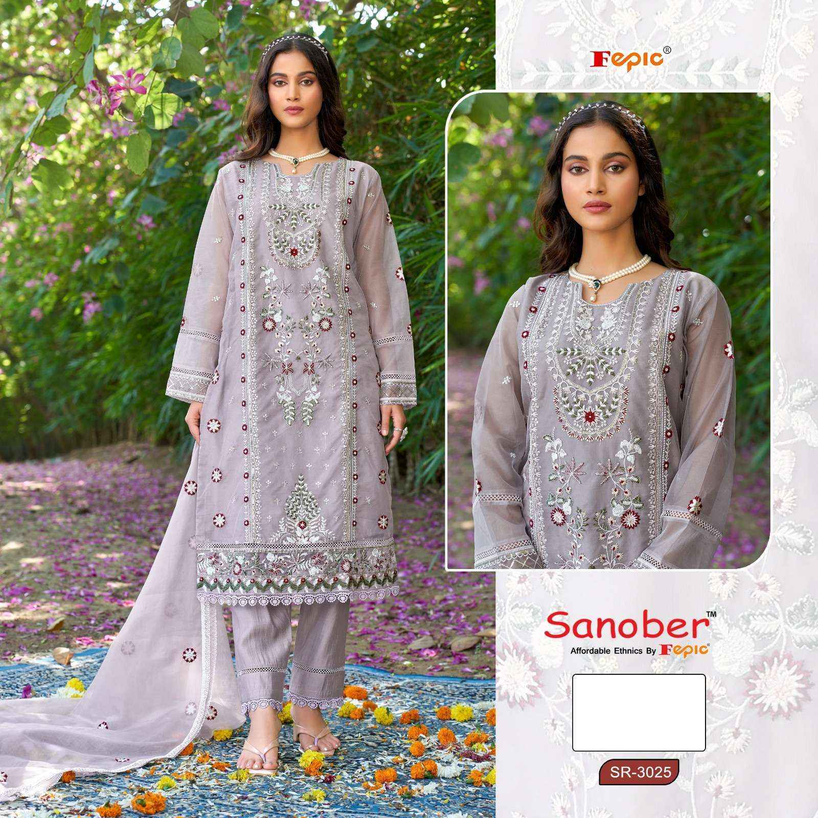 Fepic Sr 3025 Pakistani Organza Dress (4 pcs Catalogue)