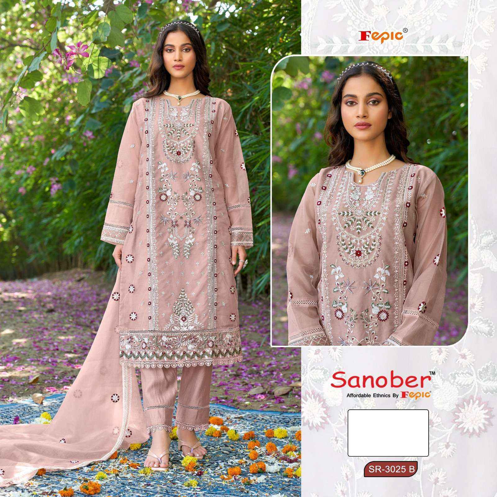 Fepic Sr 3025 Pakistani Organza Dress (4 pcs Catalogue)