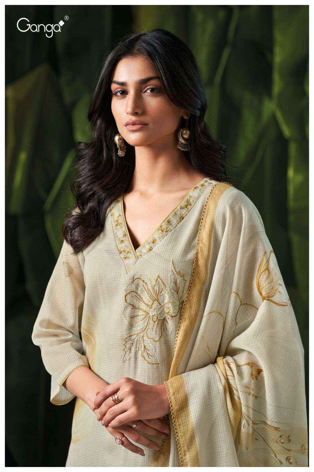 Ganga Beverly-3442 Cotton Dress Material (4 pcs Catalogue)