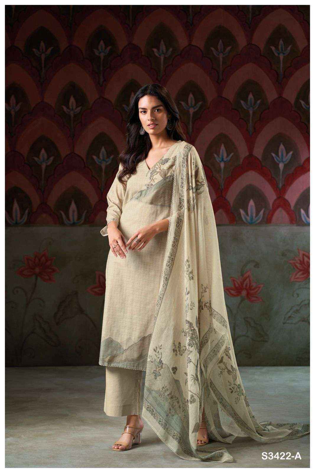 Ganga Fariha-3422 Cotton Dress Material (4 pcs Catalogue)
