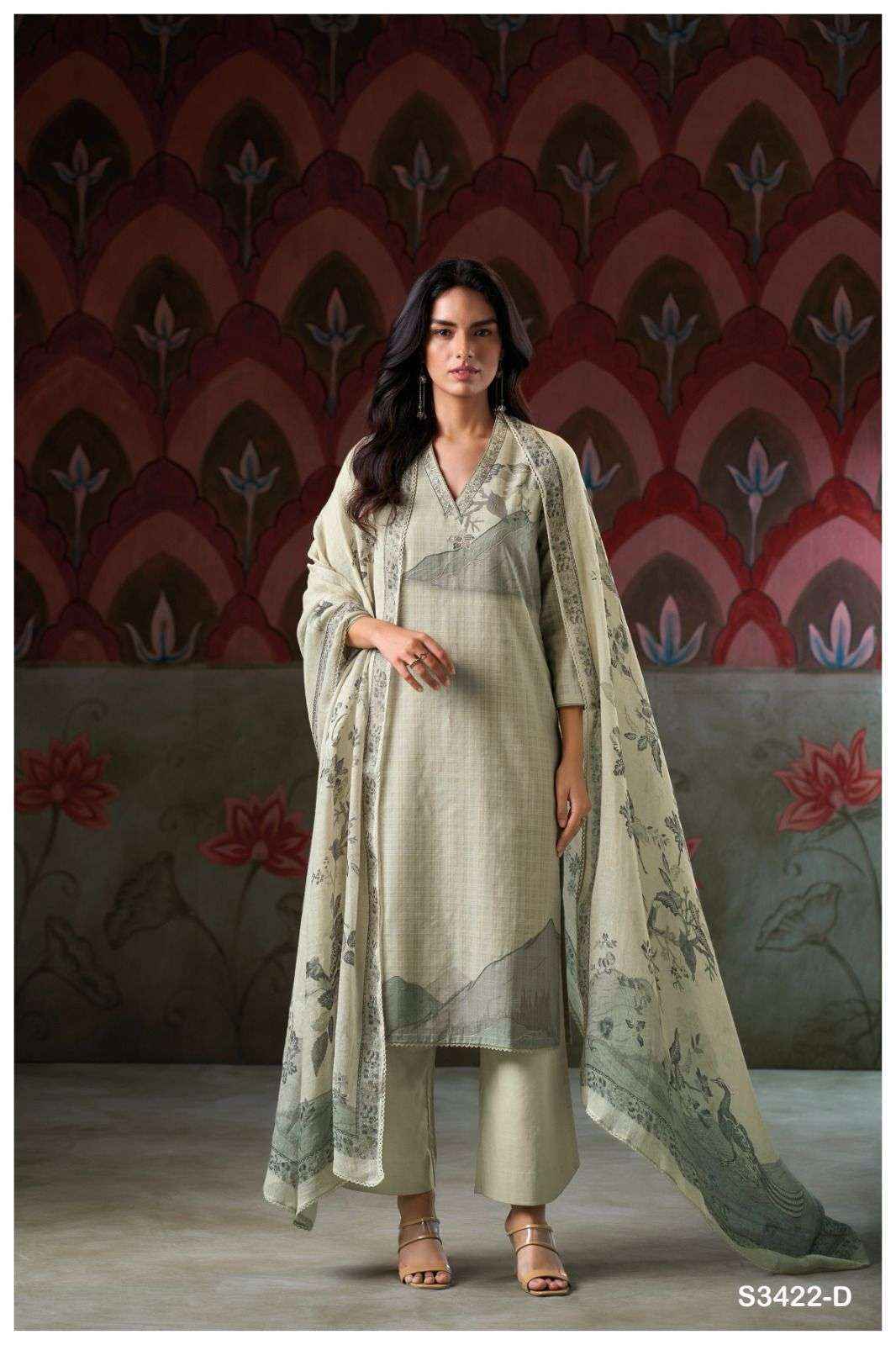 Ganga Fariha-3422 Cotton Dress Material (4 pcs Catalogue)