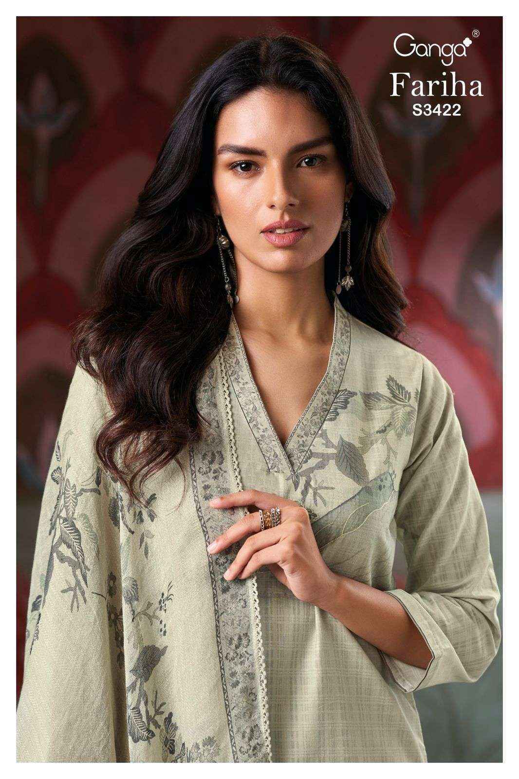 Ganga Fariha-3422 Cotton Dress Material (4 pcs Catalogue)