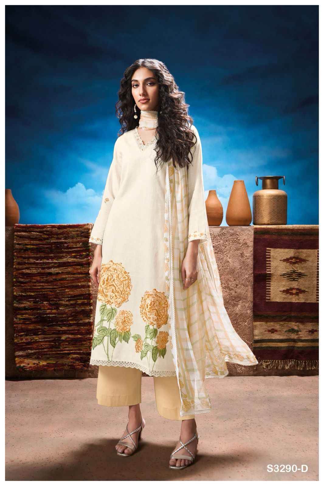 Ganga Lakita 3290 Premium Cotton Dress Material 4 pcs Catalogue
