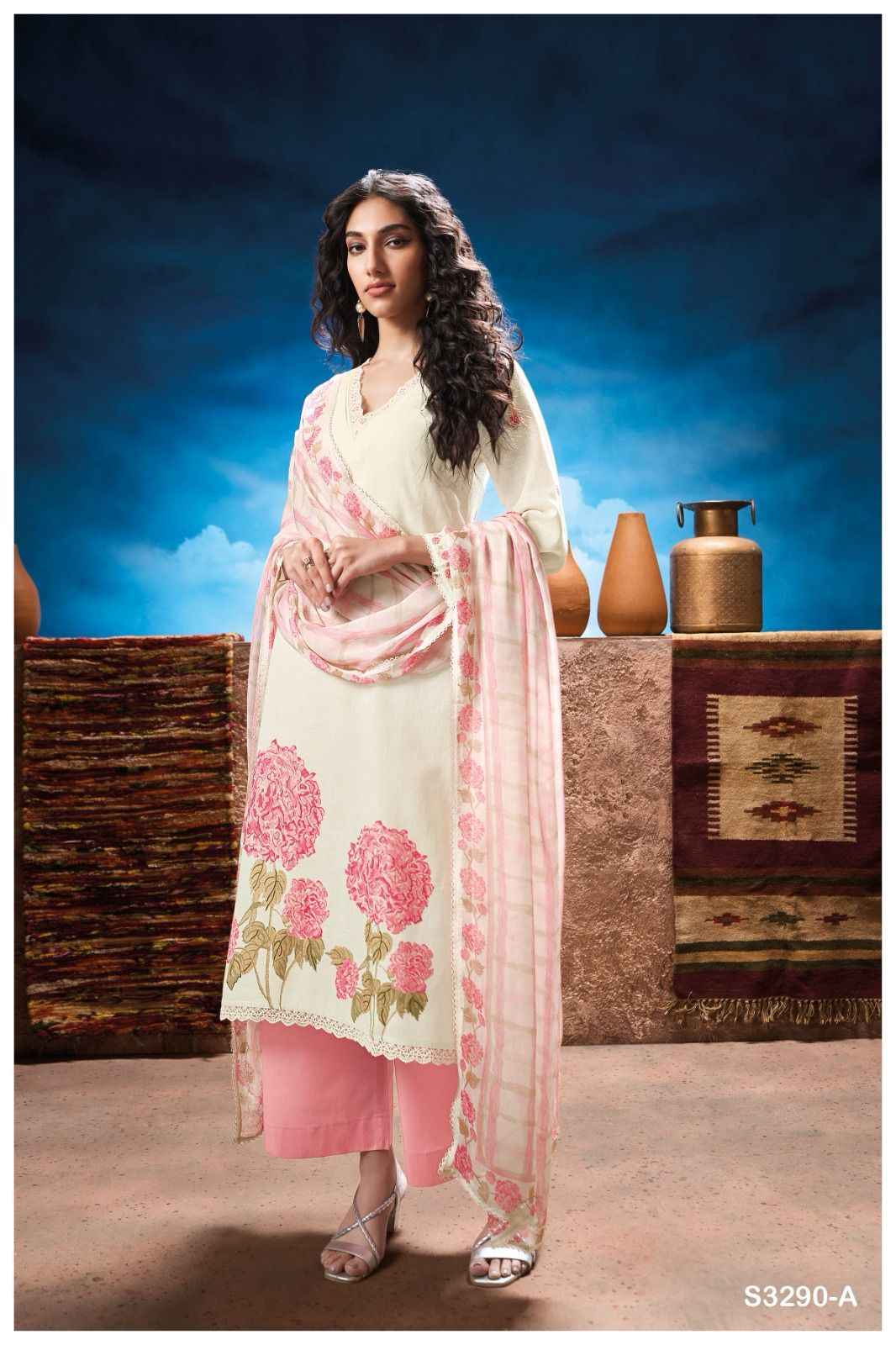 Ganga Lakita 3290 Premium Cotton Dress Material 4 pcs Catalogue