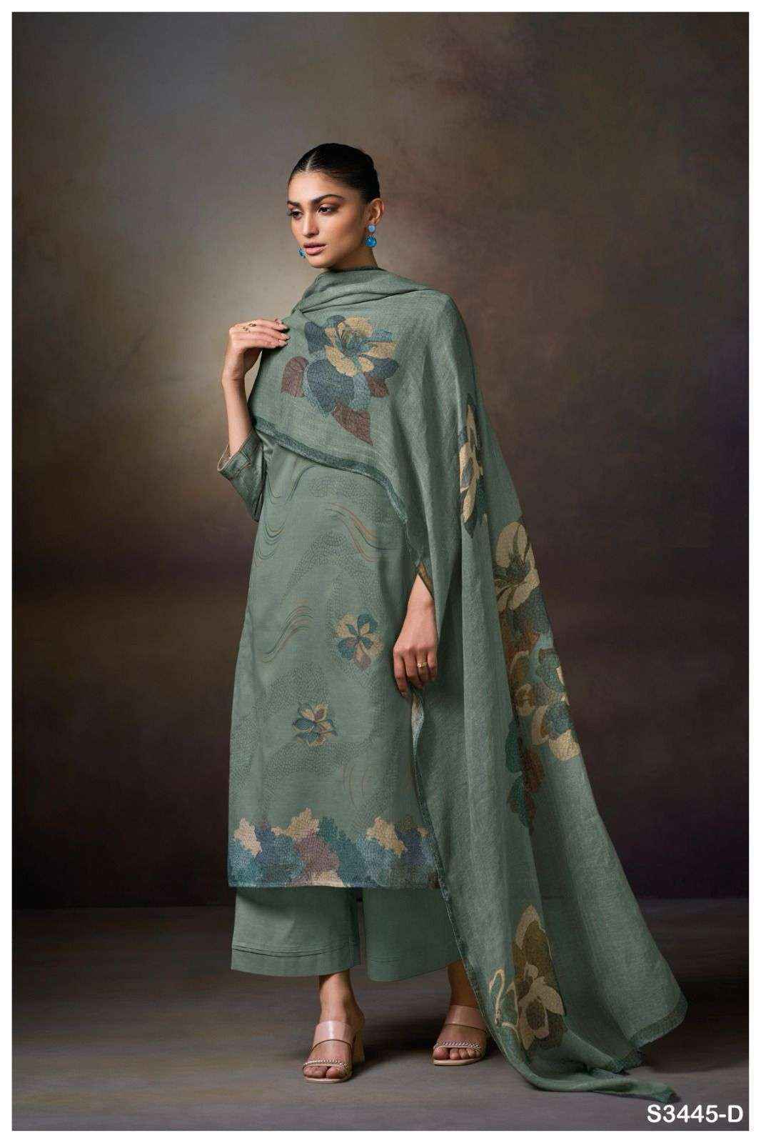 Ganga Macie-S3445 Cotton Dress Material (4 pcs Catalogue)