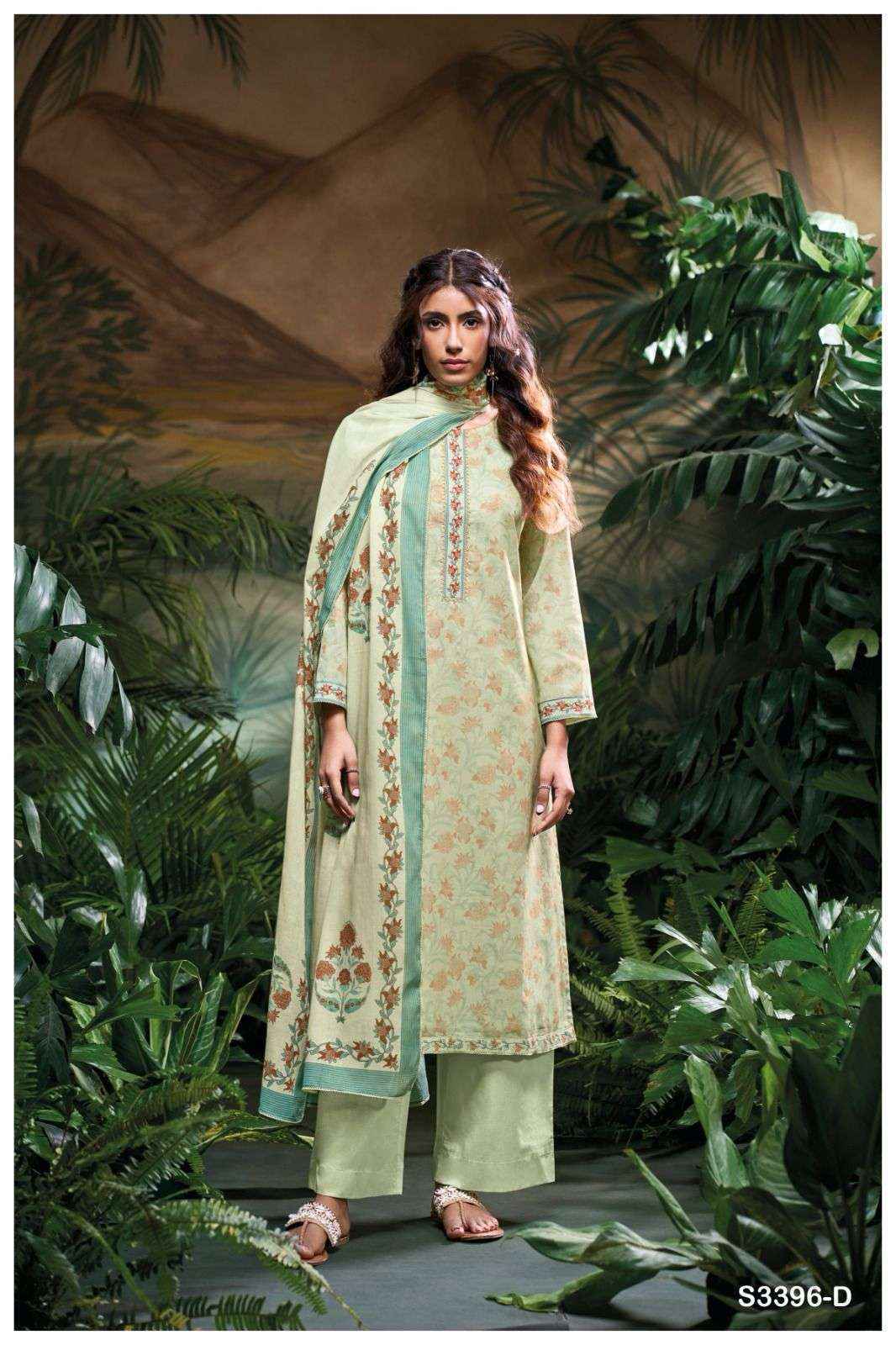 Ganga Maiya-3396 Cotton Dress Material (4 pcs Catalogue)