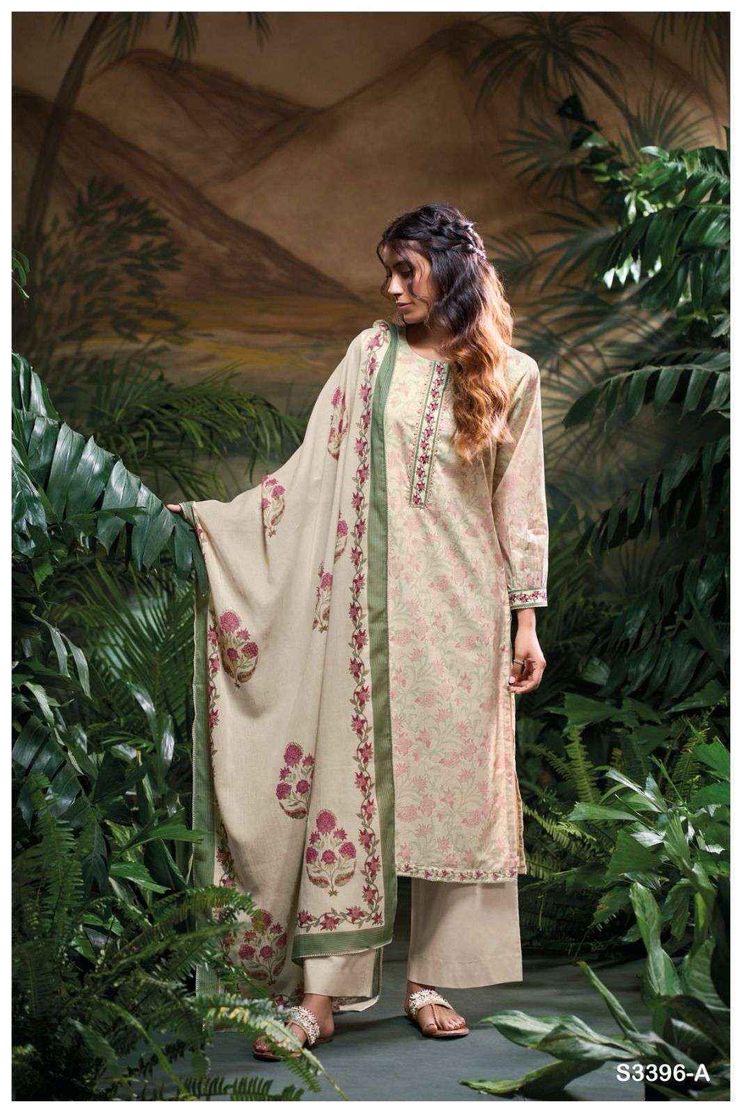 Ganga Maiya-3396 Cotton Dress Material (4 pcs Catalogue)