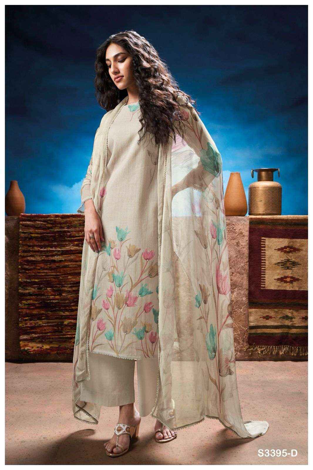 Ganga Quinlyn 3395 Cotton Dress Material 4 pcs Catalogue