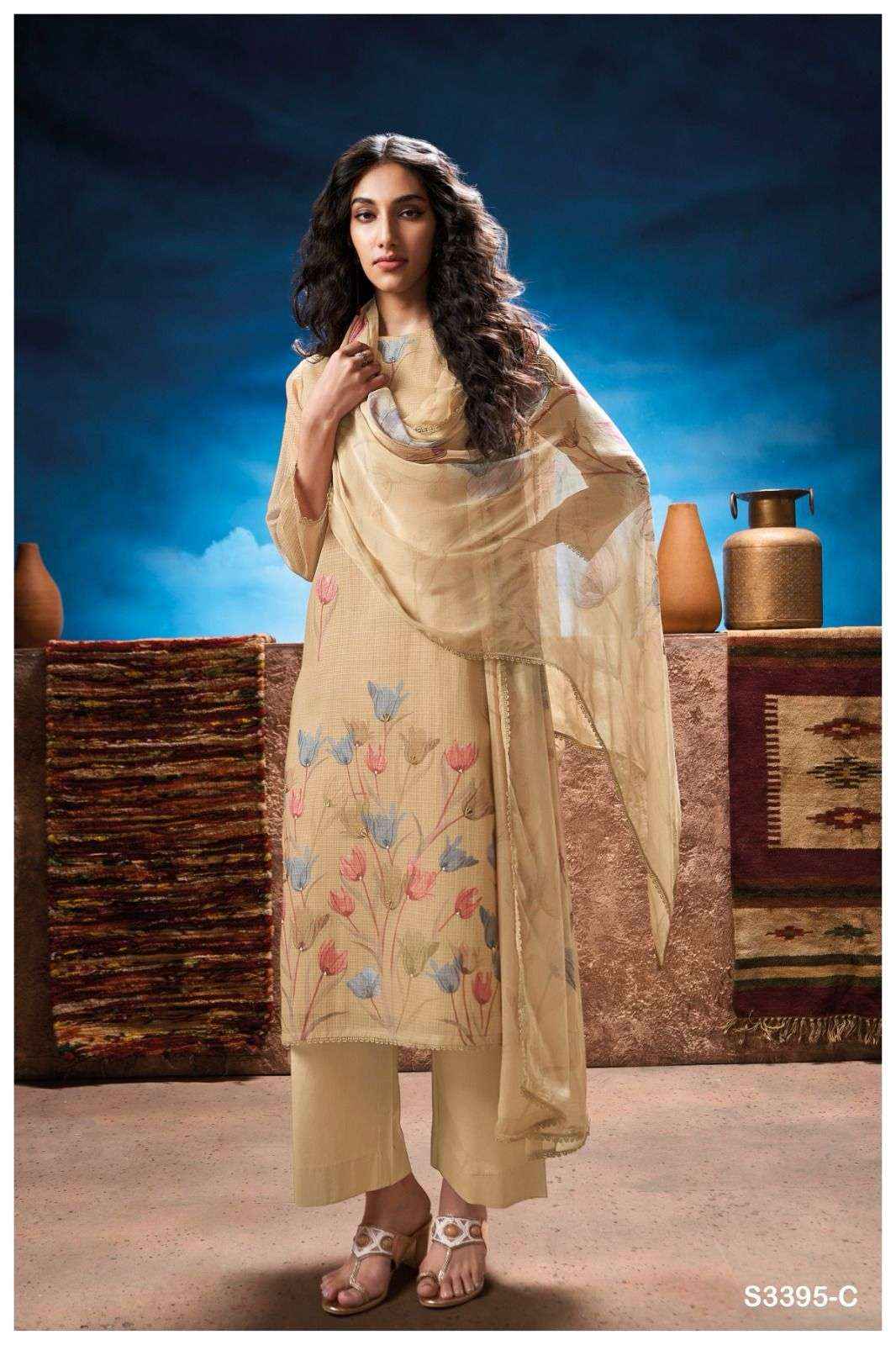 Ganga Quinlyn 3395 Cotton Dress Material 4 pcs Catalogue