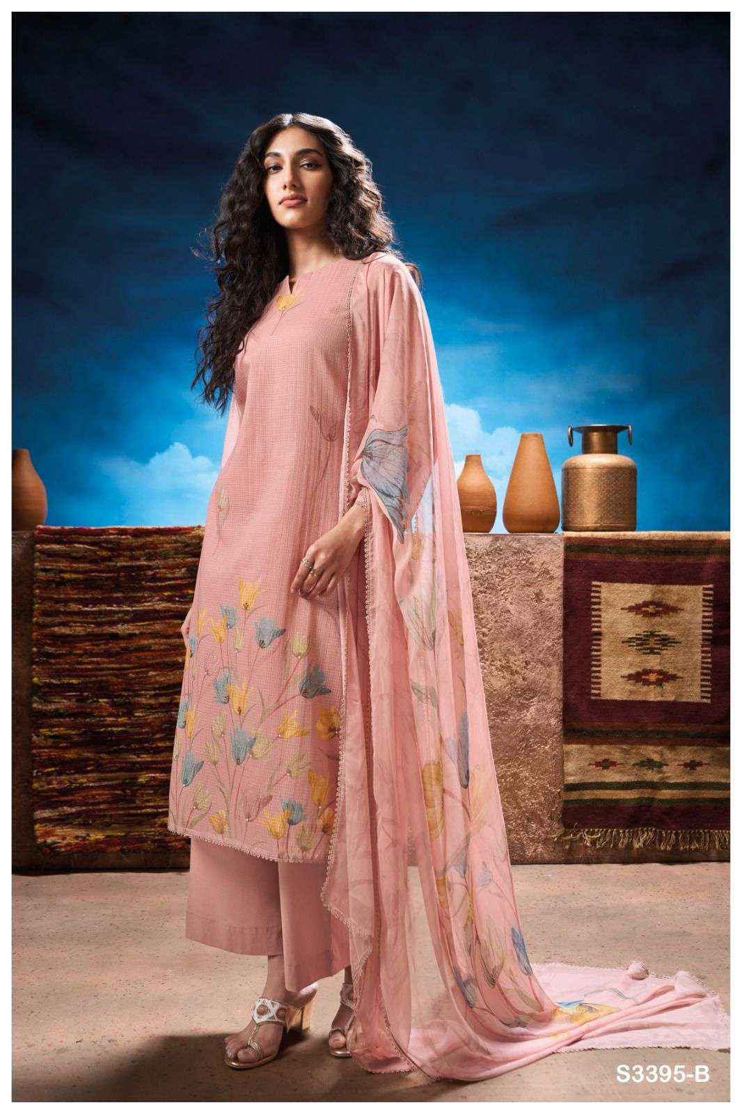 Ganga Quinlyn 3395 Cotton Dress Material 4 pcs Catalogue