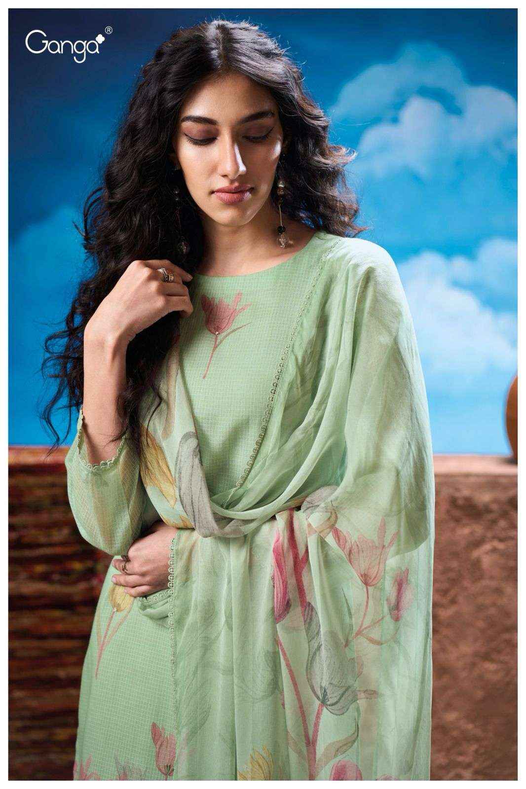 Ganga Quinlyn 3395 Cotton Dress Material 4 pcs Catalogue