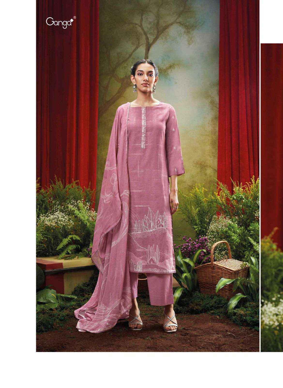 Ganga Veda Cotton Dress Material (6 pcs Catalogue)