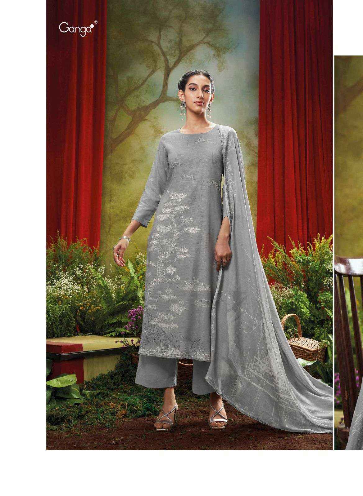 Ganga Veda Cotton Dress Material (6 pcs Catalogue)