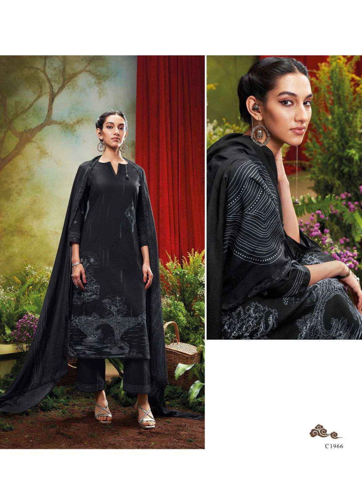 Ganga Veda Cotton Dress Material (6 pcs Catalogue)