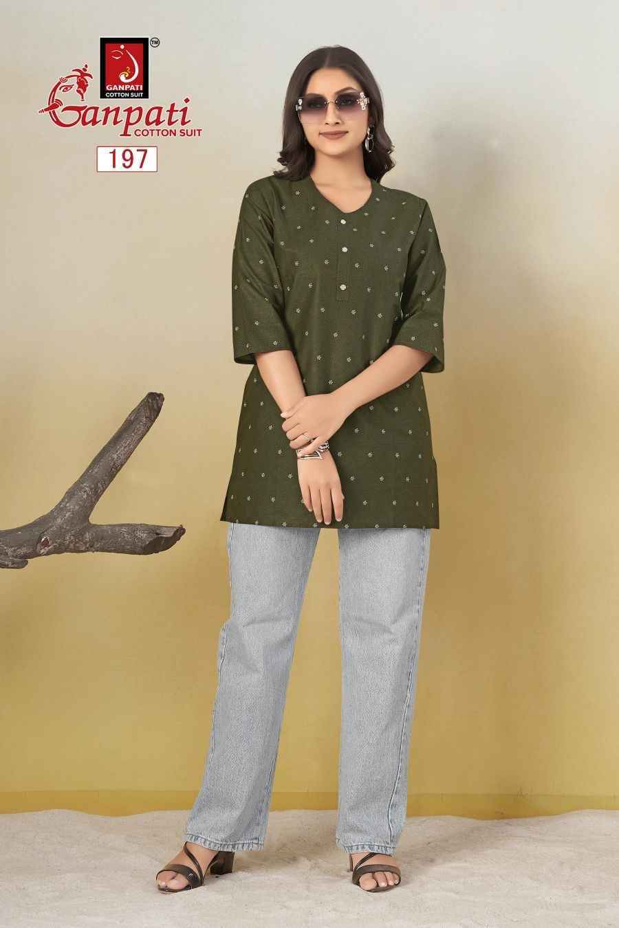 Ganpati Tarana Vol-2 Cotton Kurti (15 pcs Catalogue)