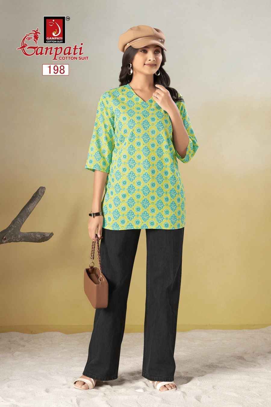 Ganpati Tarana Vol-2 Cotton Kurti (15 pcs Catalogue)