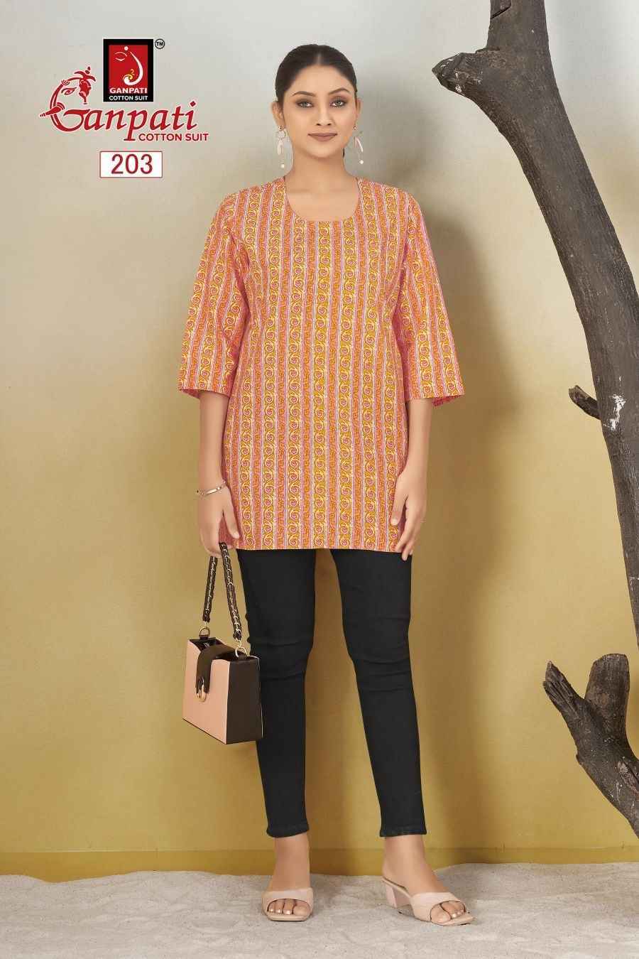 Ganpati Tarana Vol-2 Cotton Kurti (15 pcs Catalogue)