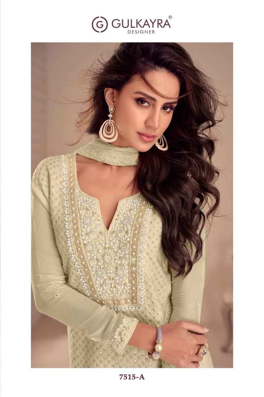 Gulkayra Designer Aashiya Georgette Dress Material 3 pcs Catalogue