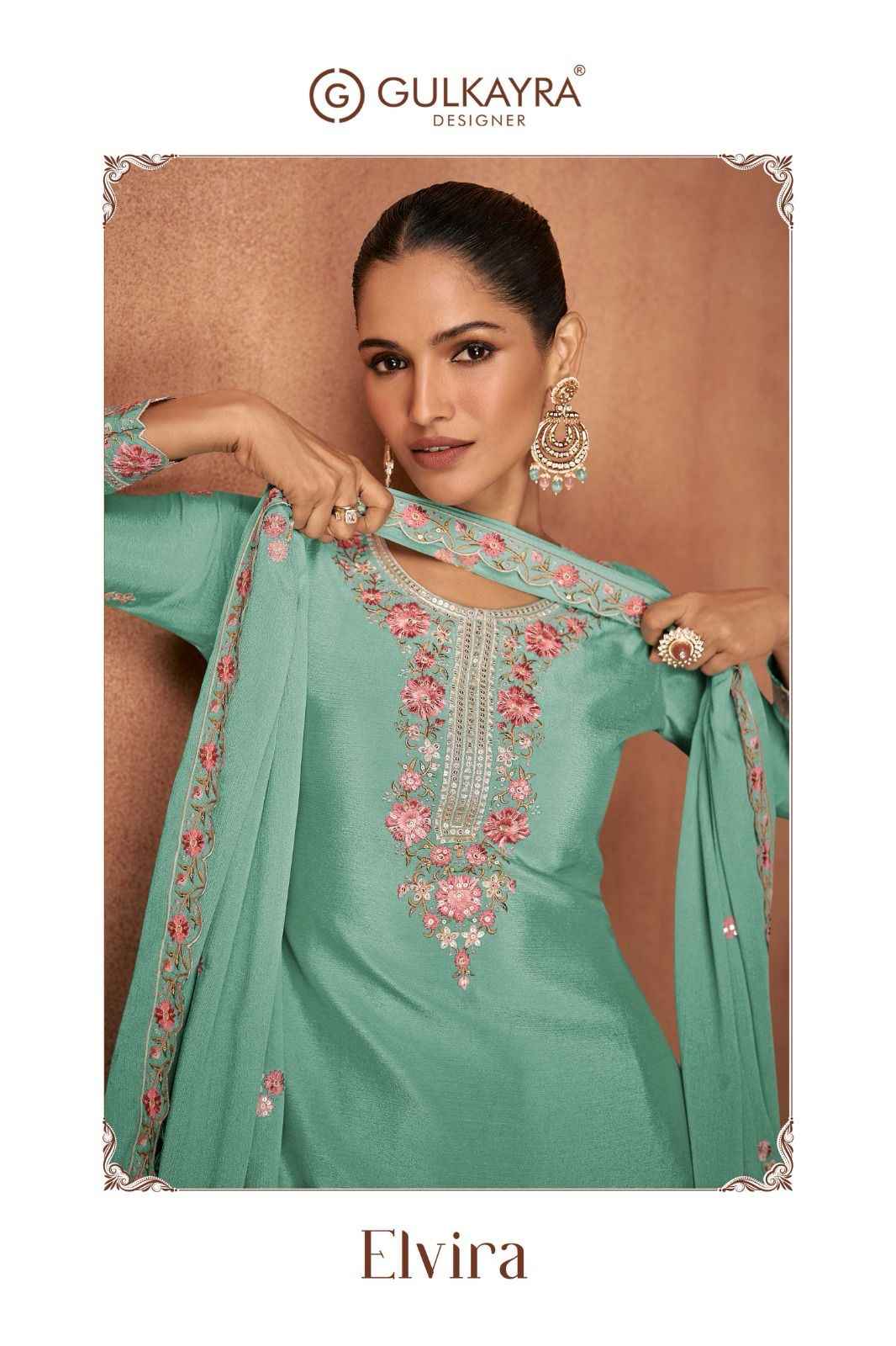 Gulkayra Designer Elvira Readymade Chinon Dress 4 pcs Catalogue