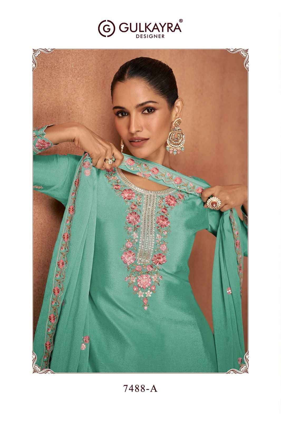 Gulkayra Designer Elvira Readymade Chinon Dress 4 pcs Catalogue